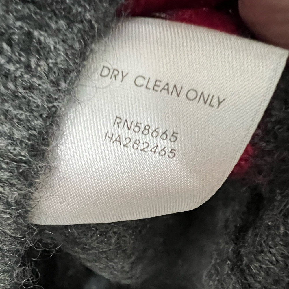 Halogen 100% Cashmere Sweater Gray & Pink Houndstooth Women's Medium - Picture 9 of 10